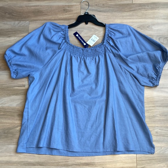 Architect top peasant blouse shirt vibe smock detail boho business casual 3X - Picture 5 of 15